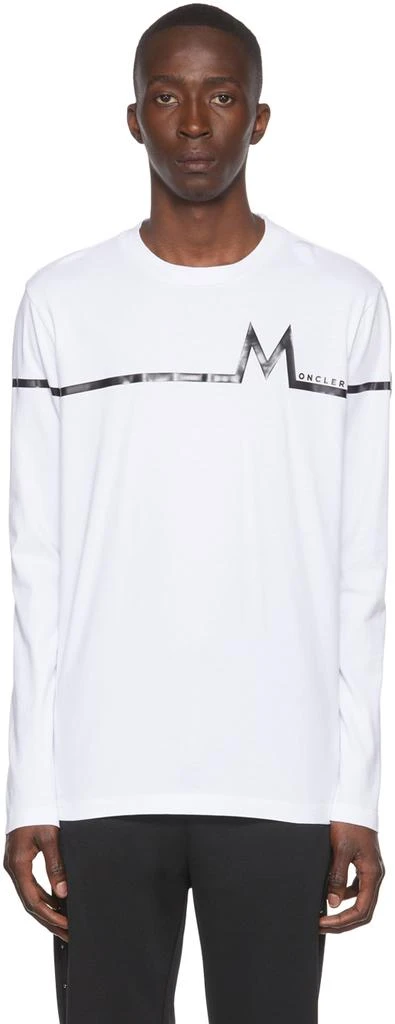 商品Moncler|白色棉质长袖 T 恤,价格¥2878,第1张图片