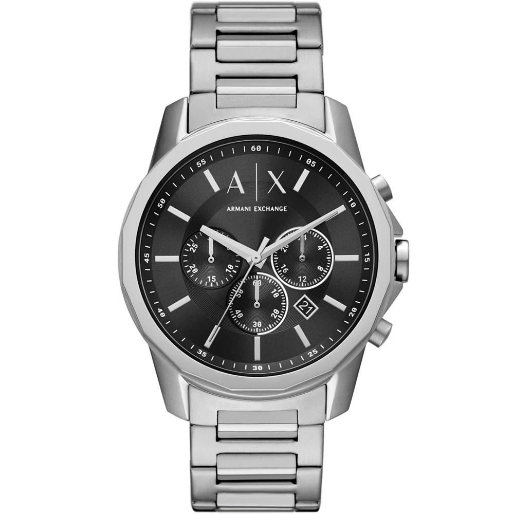 商品Armani Exchange|Men's Chronograph Stainless Steel Bracelet Watch 44mm,价格¥1500,第1张图片