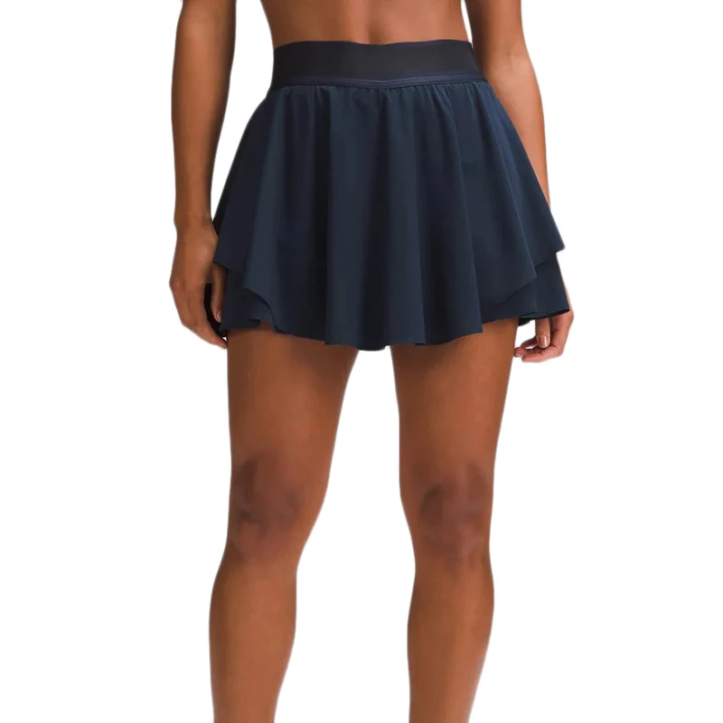 露露乐蒙 女尼龙自带安全裤口袋运动短裙（六色可选） 商品