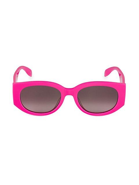 Graffiti 54MM Rectangular Acetate Sunglasses商品第1张图片规格展示
