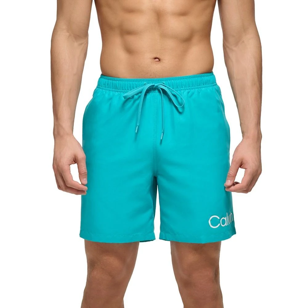 商品Calvin Klein|Men's Logo 7" Volley Swim Trunks, Created for Macy's,价格¥140,第4张图片详细描述