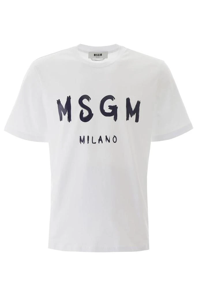 商品MSGM|Msgm paint brushed logo t-shirt,价格¥616,第1张图片