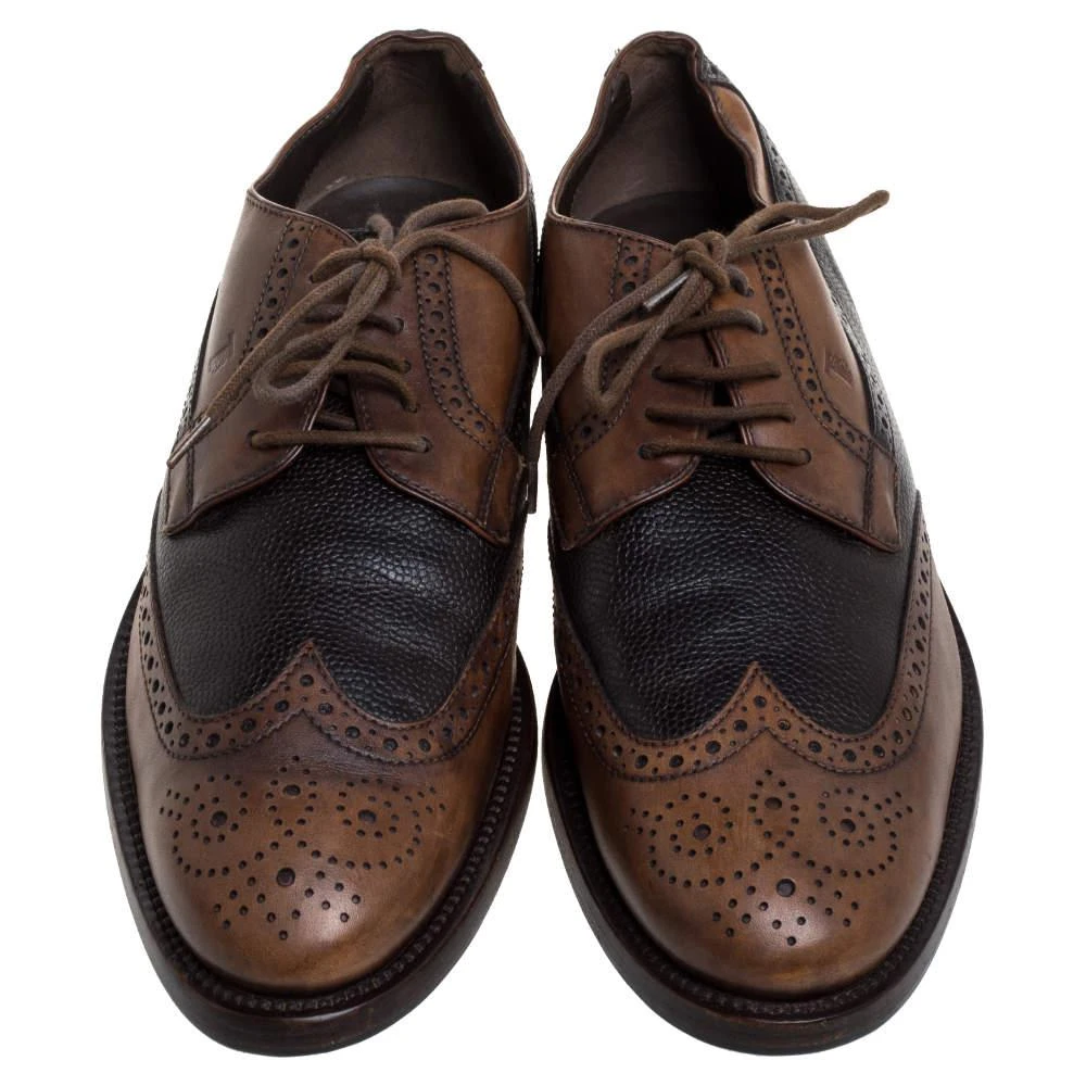 商品[二手商品] Tod's|Tod's Brown Brogue Leather Lace Up Derby Size 41,价格¥1952,第3张图片详细描述