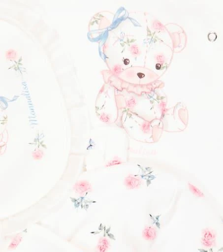 商品MONNALISA|Baby cotton onesie, bib and hat set,价格¥1057,第4张图片详细描述