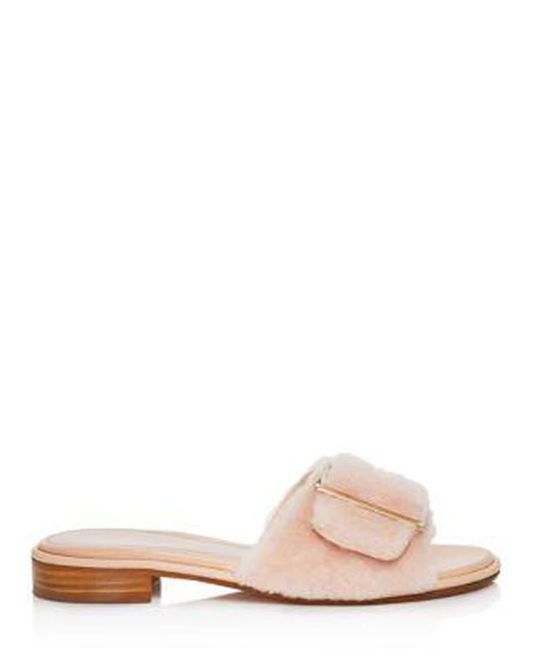 商品Stuart Weitzman|Women's Fuzzy Wuzzy Shearling Slide Sandals,价格¥1787,第2张图片详细描述