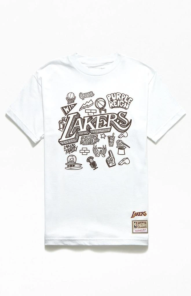 商品Mitchell & Ness|Doodle Los Angeles Lakers T-Shirt,价格¥266,第1张图片