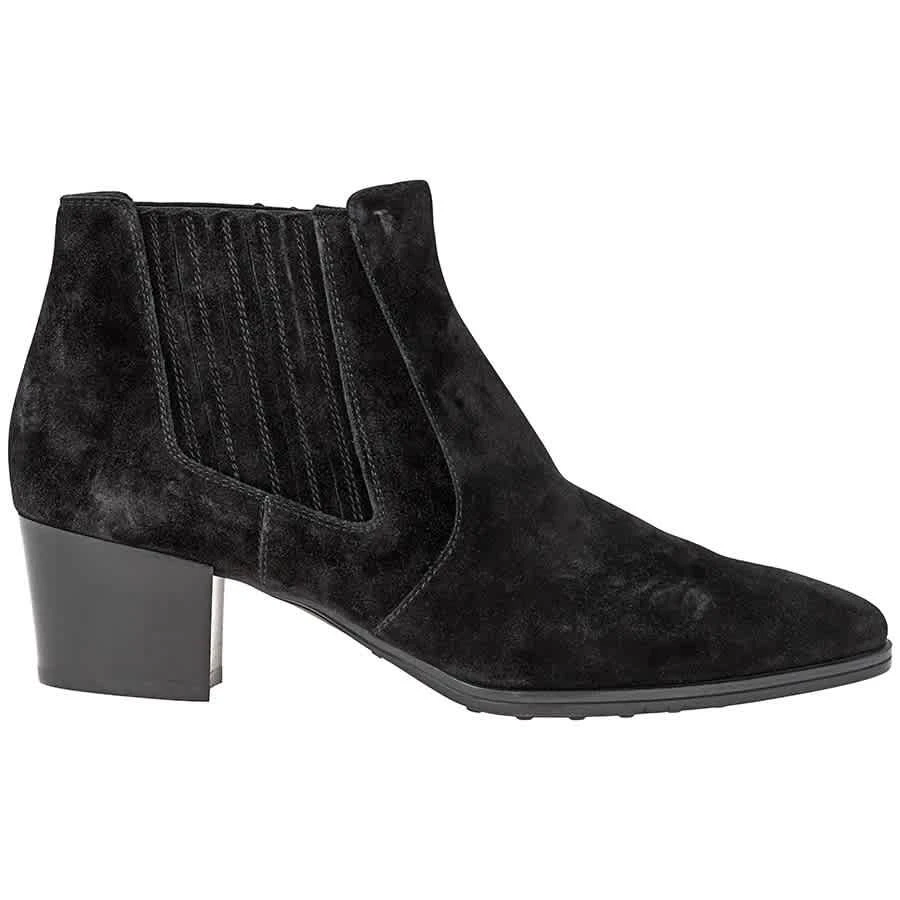 商品Tod's|Ladies Suede/Leather Ankle Booties in Black,价格¥1238,第2张图片详细描述