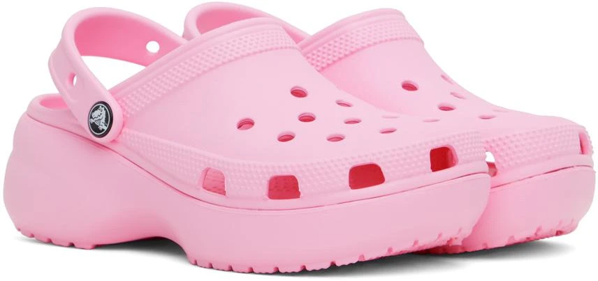 商品Crocs|Pink Classic Platform Clogs,价格¥467,第4张图片详细描述