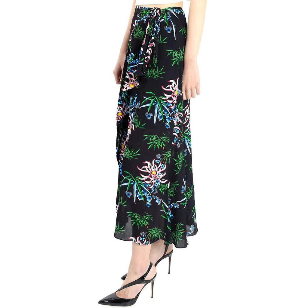 商品Kenzo|Black Botanical Print Wrap Skirt,价格¥515,第2张图片详细描述