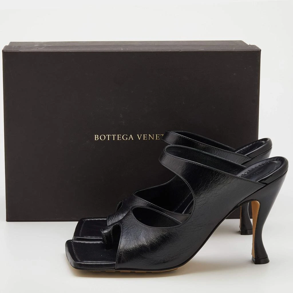 Bottega Veneta Black Leather Cutout Slide Sandals Size 40 商品