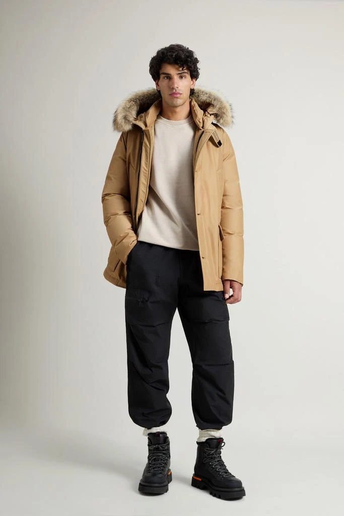 商品Woolrich|Arctic Anorak in Ramar Cloth with Detachable Fur - Men - Beige,价格¥4835,第2张图片详细描述