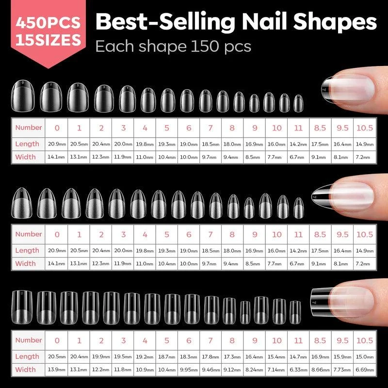 Oval&Almond&Square Soft Nail Tips 商品