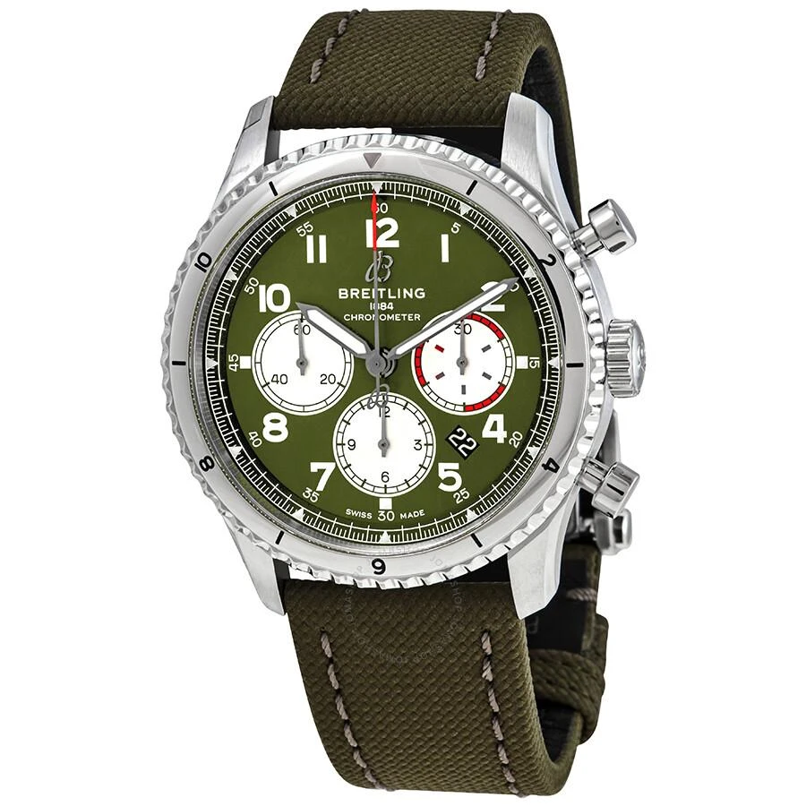 商品BREITLING|Aviator 8 Curtiss Warhawk Chronograph Automatic Men's Watch AB01192A1L1X2,价格¥36843,第1张图片