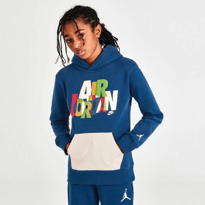 商品Jordan|Kids' Jordan Messy Room Fleece Pullover Hoodie,价格¥262,第1张图片