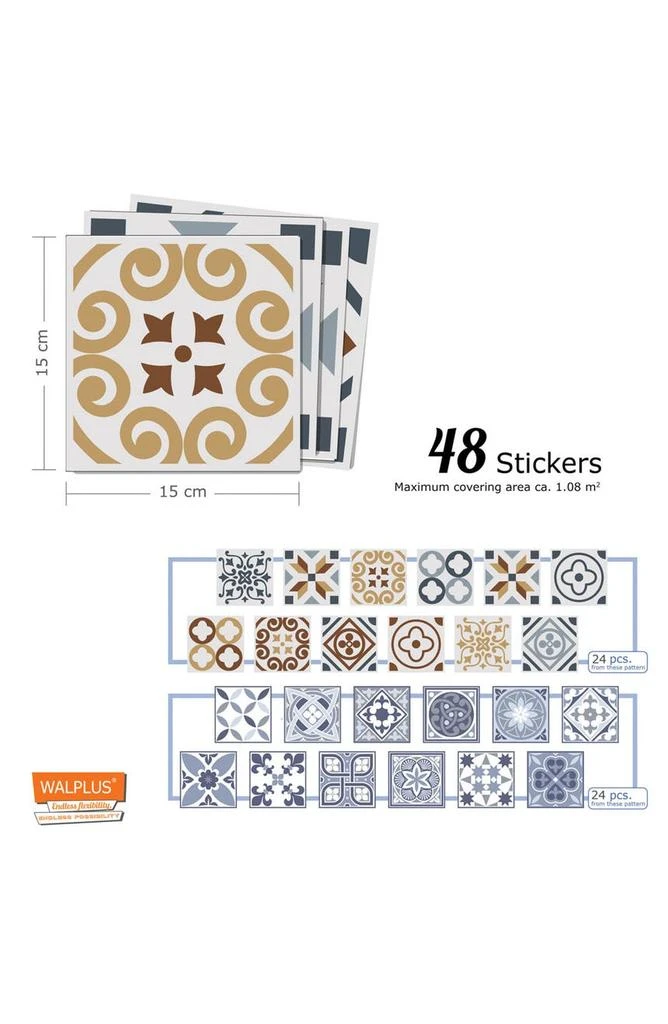 商品WALPLUS|Spanish Blue Tile Wall Decal,价格¥255,第3张图片详细描述
