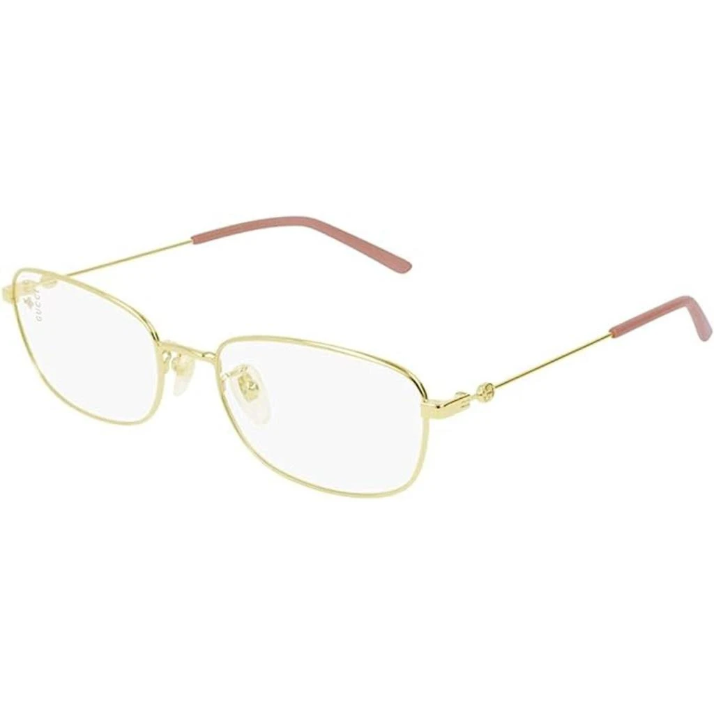 商品Gucci|Gucci Women's Eyeglasses - Gold Rectangular Full-Rim Metal Frame | GUCCI GG0444O 1,价格¥1246,第1张图片