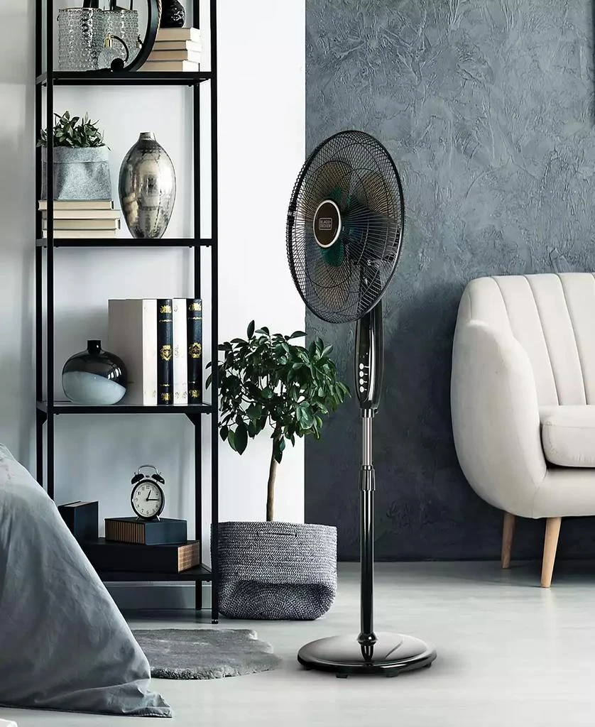 16 in. Dual Blade Stand Fan - Remote, Round Base 商品