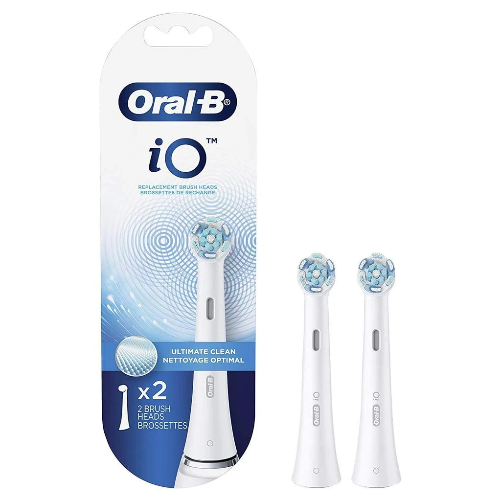 Oral-B iO Ultimate Clean Replacement Brush Heads, White, 2 Count 商品