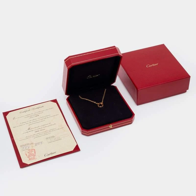 商品[二手商品] Cartier|Cartier Love Diamonds 18k Rose Gold Necklace,价格¥14252,第5张图片详细描述