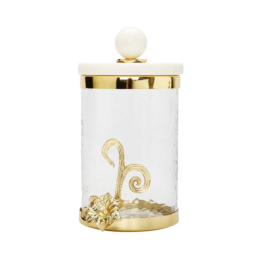 商品Classic Touch|Glass Canister with Design and Marble Lid, Medium,价格¥516,第1张图片