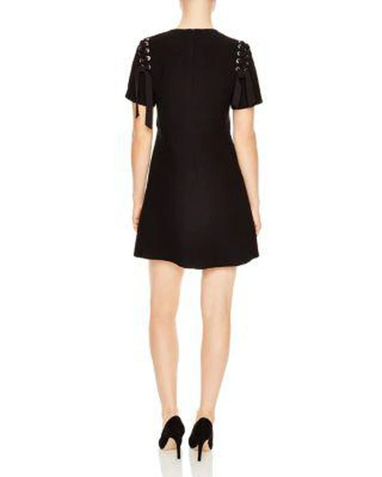 商品Sandro|Faha Lace-Up Shoulder Mini Dress,价格¥1474,第2张图片详细描述