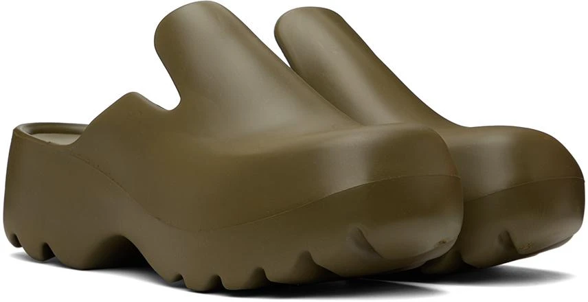 商品Bottega Veneta|Khaki Flash Clogs,价格¥2610,第4张图片详细描述