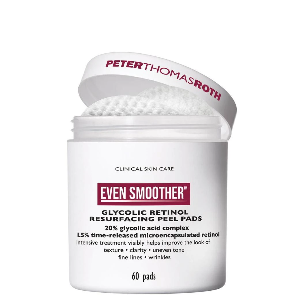 商品Peter Thomas Roth|Peter Thomas Roth Even Smoother Glycolic Retinol Resurfacing Peel Pads,价格¥437,第2张图片详细描述