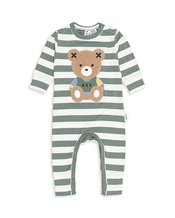 商品Huxbaby|Boys' Teddy Hux Cotton Blend Bear Appliqué Stripe Coverall - Baby,价格¥364,第1张图片