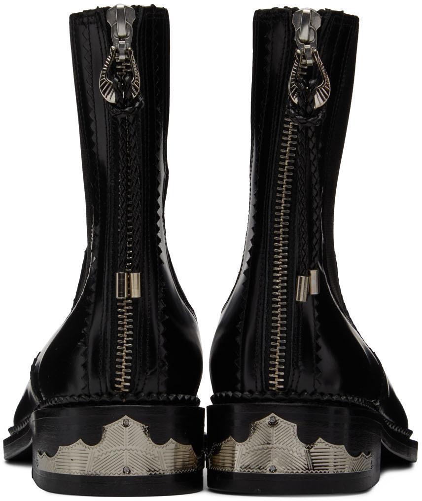 商品Toga Pulla|SSENSE 独家发售黑色 Embellished 切尔西靴,价格¥3312,第4张图片详细描述
