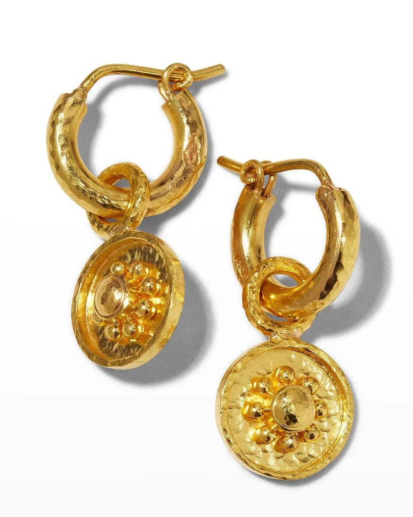 商品Elizabeth Locke|19k Gold Daisy Disc Earring Pendants,价格¥12102,第4张图片详细描述