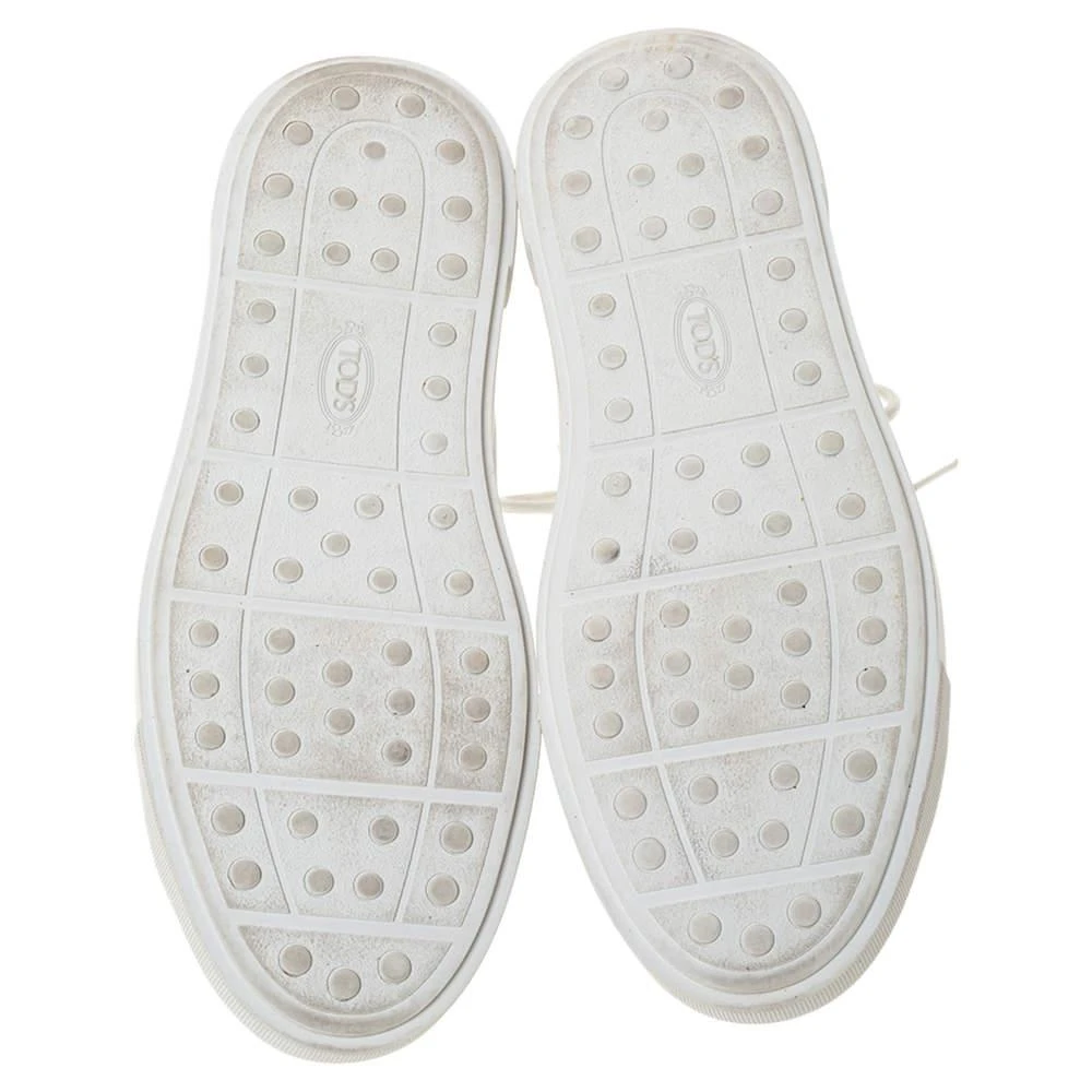 Tod's White Leather Low Top Lace Up Sneakers Size 39.5 商品