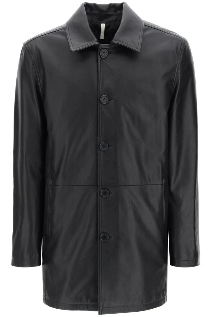 商品SUNFLOWER|Sunflower 'Shop Coat' Leather Jacket,价格¥4873,第1张图片