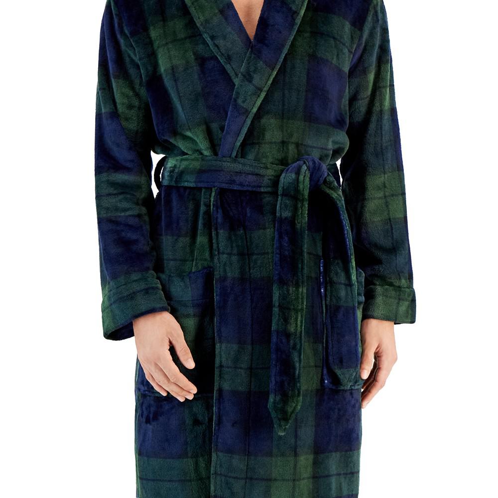 Men's Plush Pajama Robe, Created for Macy's商品第2张图片规格展示