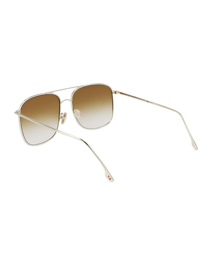 商品Victoria Beckham|Square Hammered Metal Navigator Sunglasses,价格¥3315,第4张图片详细描述