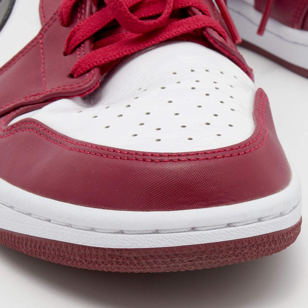 Air Jordans Red/White Polyester And Leather Air Jordan 1 Low Top Sneakers Size 45商品第7张图片规格展示