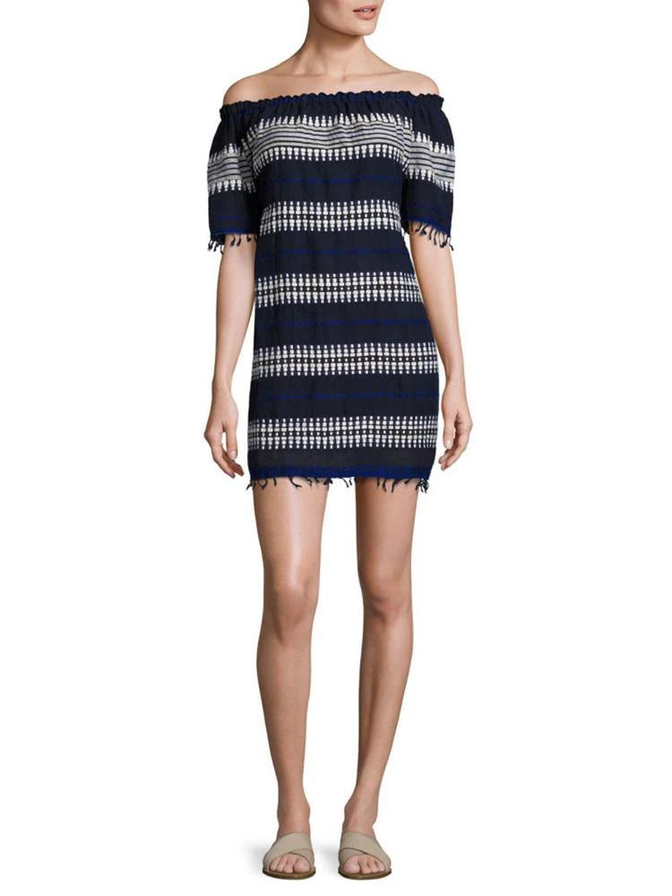 商品LEMLEM|Tabtab Striped Off-The-Shoulder Dress,价格¥701,第1张图片