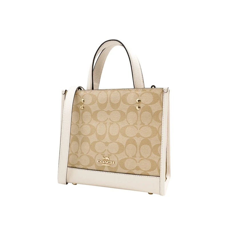 Coach 奥莱款 Dempsey tote 22女士PVC配皮单肩手提托特包 C5122IMDQC 商品