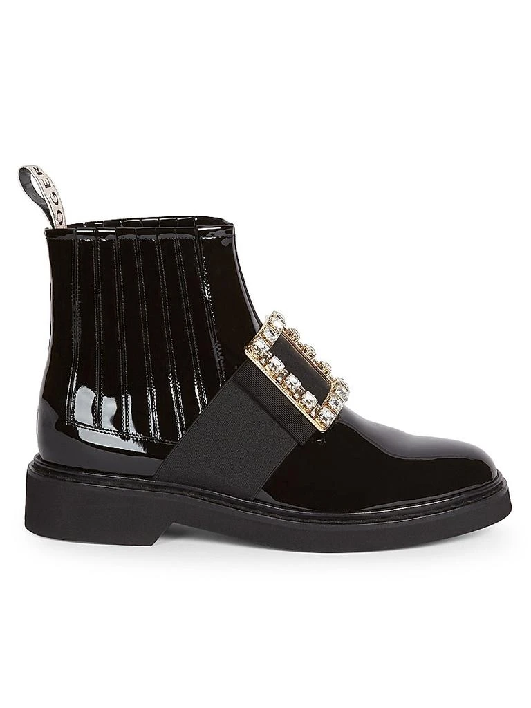商品Roger Vivier|Viv Rangers Strass Patent Leather Chelsea Boots,价格¥15034,第1张图片