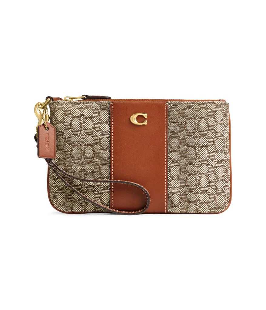 商品Coach|Mini Signature Jacquard Small Wristlet,价格¥561,第1张图片