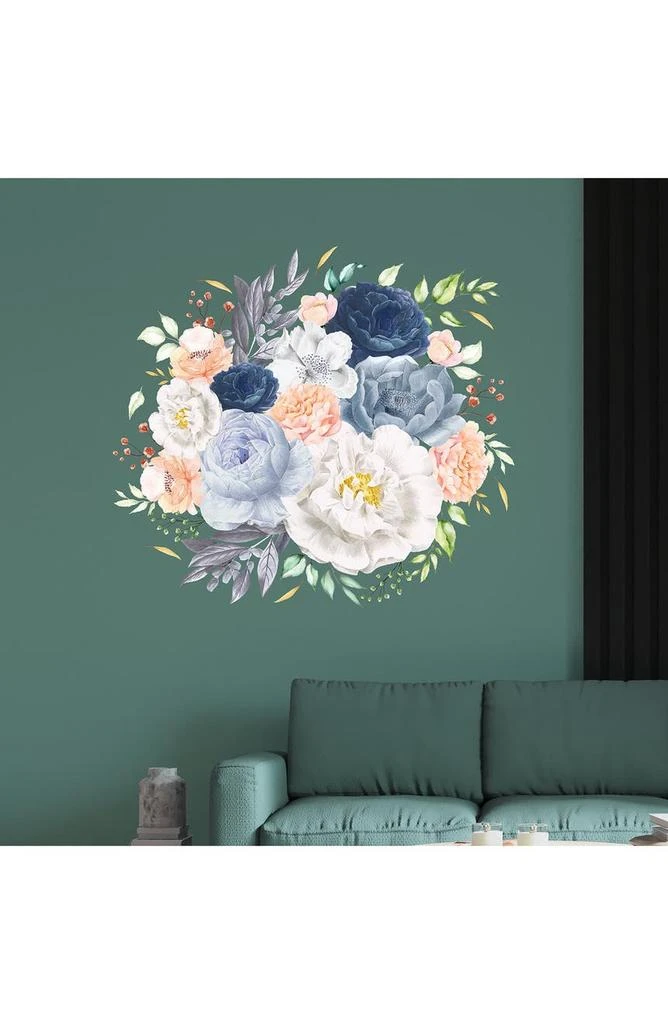 商品WALPLUS|Pink & Blue Watercolor Flower Wall Sticker Set,价格¥337,第3张图片详细描述