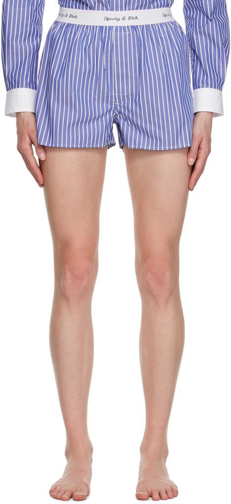 商品Sporty & Rich|Navy Cassie Boy Shorts,价格¥527,第1张图片