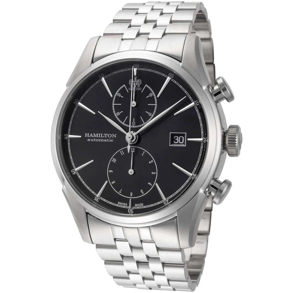 商品Hamilton|Hamilton Men's Auto Watch - American Classic Spirit Of Liberty Black Dial | H32416131,价格¥6405,第1张图片