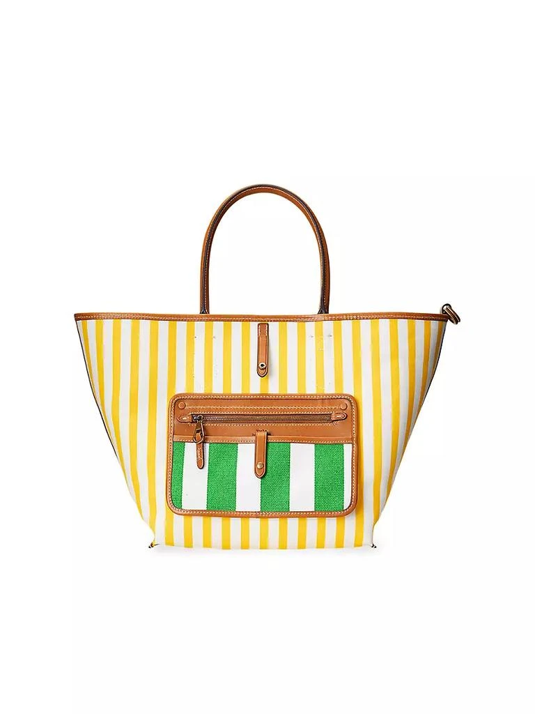 商品Ralph Lauren|Medium Reversible Striped Canvas Tote,价格¥1141,第3张图片详细描述