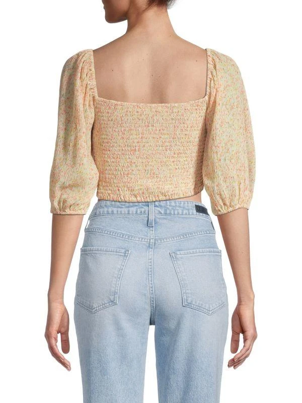 商品Lush|Crossover Floral-Print Crop Top,价格¥101,第2张图片详细描述