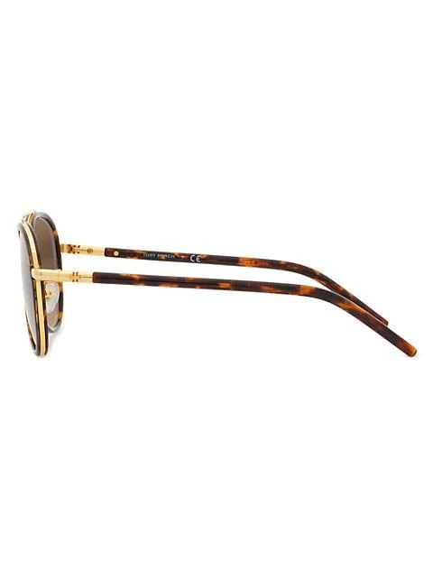 商品Tory Burch|57MM Aviator Sunglasses,价格¥1364,第5张图片详细描述