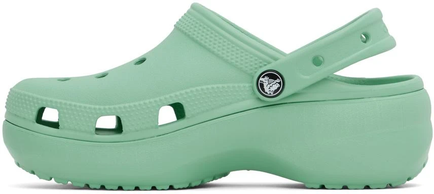 商品Crocs|Green Classic Platform Clogs,价格¥266,第3张图片详细描述