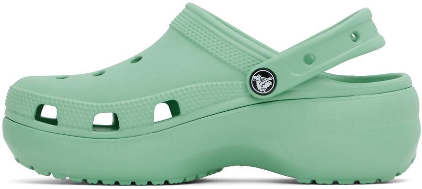 商品Crocs|Green Classic Platform Clogs,价格¥376,第5张图片详细描述