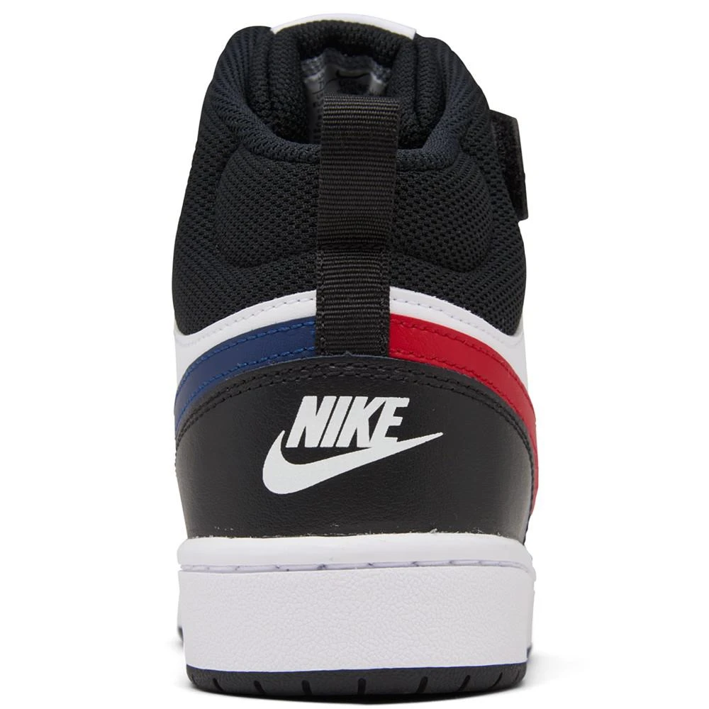 商品NIKE|Big Boys Court Borough Mid 2 Stay-Put Casual Sneakers from Finish Line,价格¥375,第4张图片详细描述