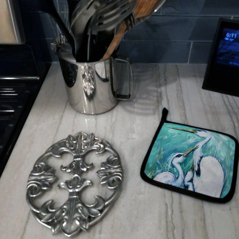商品Caroline's Treasures|Mother's Love Egret Pair of Pot Holders,价格¥170,第2张图片详细描述