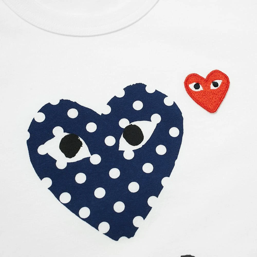 商品Comme des Garcons|Comme des Garcons Play Women's Polka Dot Twin Heart Tee,价格¥712,第2张图片详细描述